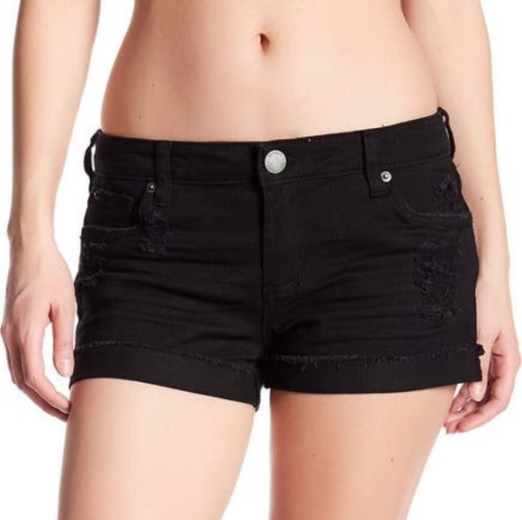 STS BLUE (SEETHRUSOUL) Mid-Rise Boyfriend Distressed Denim Shorts - Picture 7 of 8